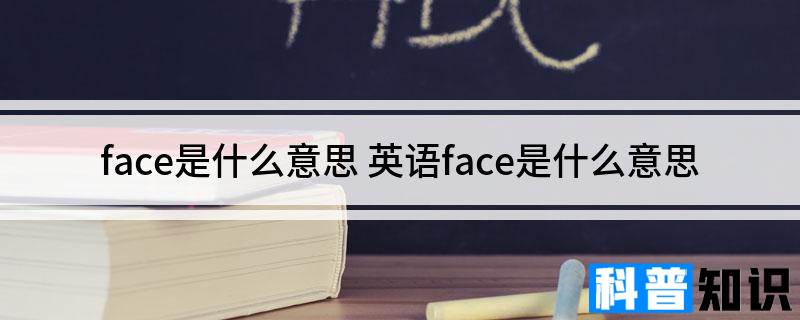 face是什么意思 英语face是什么意思